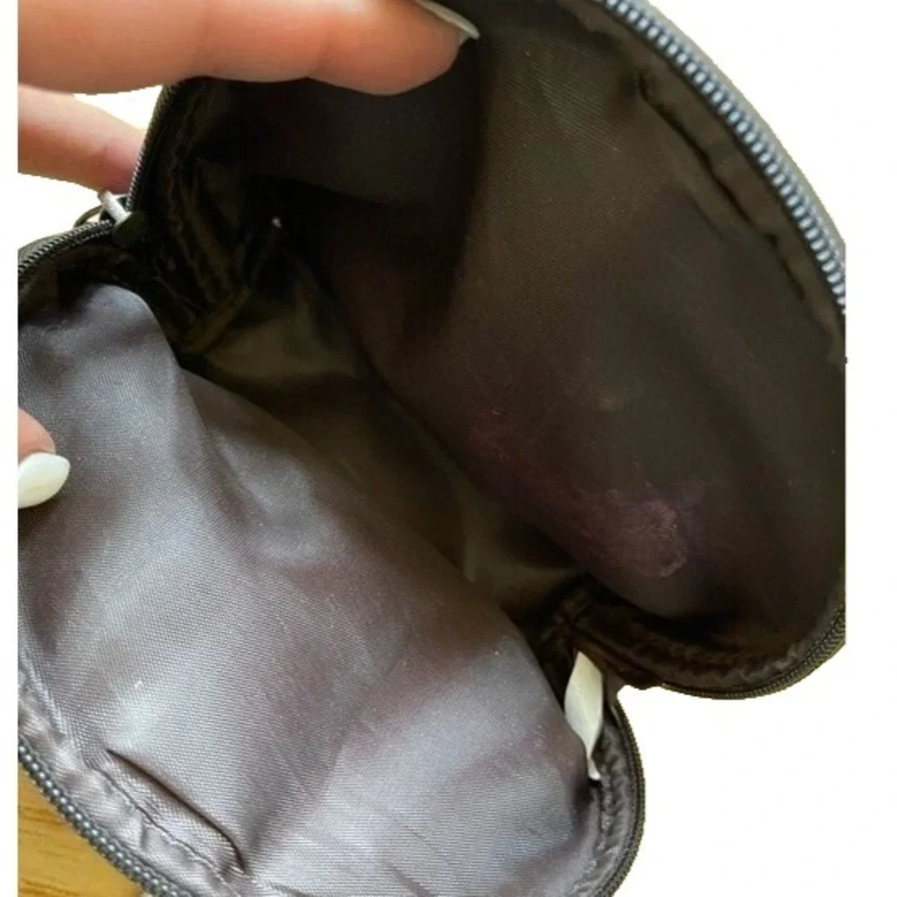 Laura Mercier Mini Cosmetic Bag Travel Snakeskin Brown Small Luxury Cute‎ Micro